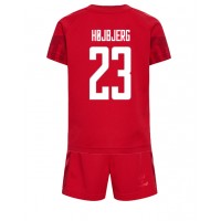 Danmark Pierre-Emile Hojbjerg #23 Hemmatröja Barn VM 2022 Kortärmad (+ Korta byxor)